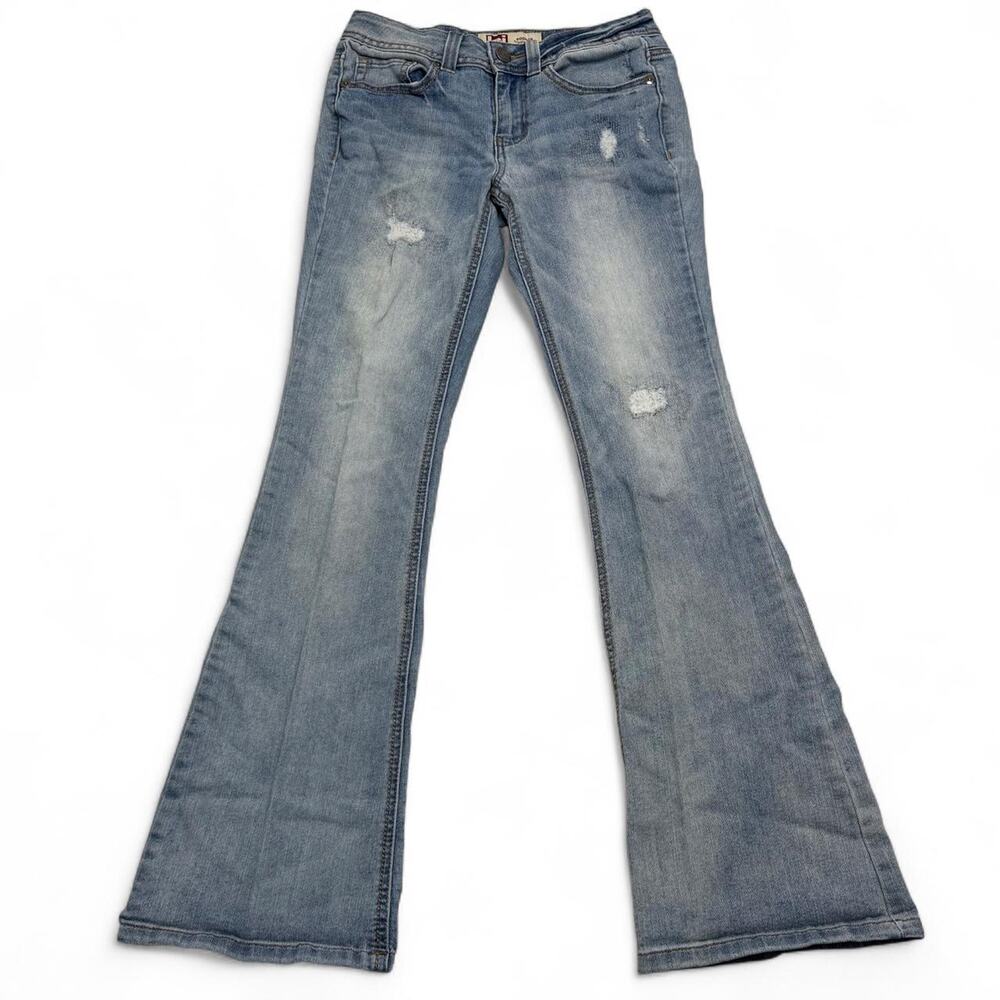 L.E.I Y2K Low Rise Sophia Hipster Flared Denim Jeans Size 5